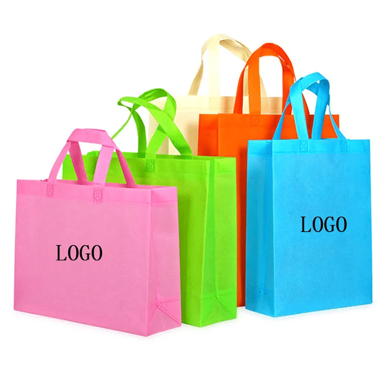五色无纺布袋带LOGO样品